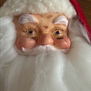 🎅🏻Santa Cute Cheeky FaceGlasses FluffyWhite Beard JinglesHang anywhere Pristine
